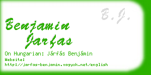 benjamin jarfas business card